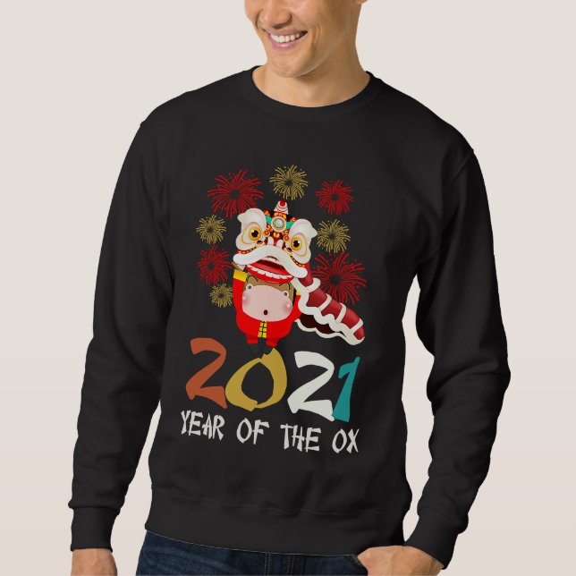 Moletom Chinese New Year of the Ox 2021 clothes  for adult (Frente)