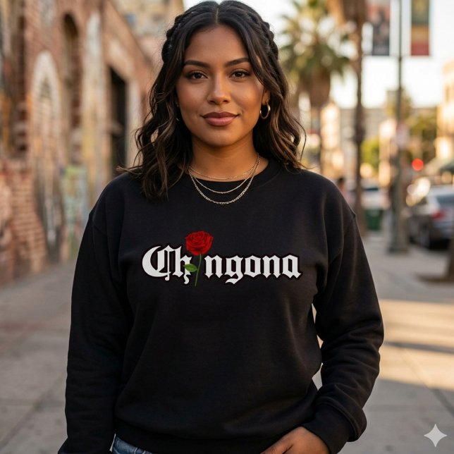 Moletom Chingona Red Rose sweatshirt (Chingona Red Rose sweatshirt)