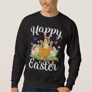 Moletom Chipmunk Easter Egg Hunting Floral Chipmunk Páscoa
