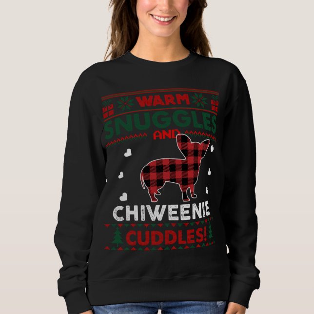 Moletom Chiweenie Dog Lover Christmas Pajama Ugly Christma (Frente)