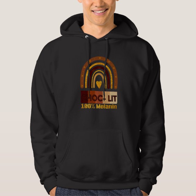 Moletom Choc Lit 100 Melanin Black Pride History Bhm Afric (Frente)