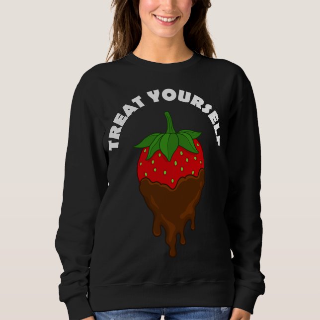 Moletom Chocolate coberto De Morango Se Trate Fruta (Frente)