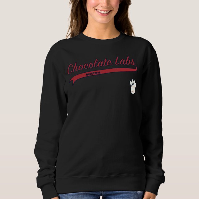 Moletom Chocolate Lab Boston Baseball Script (Frente)