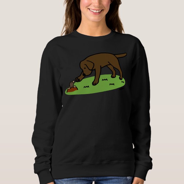 Moletom Chocolate Labrador E Amigo Mole (Frente)
