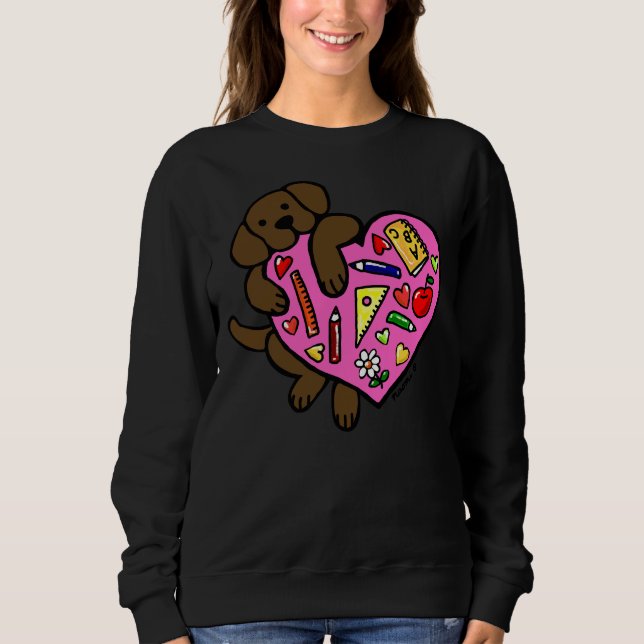 Moletom Chocolate Labrador Professor S Heart (Frente)