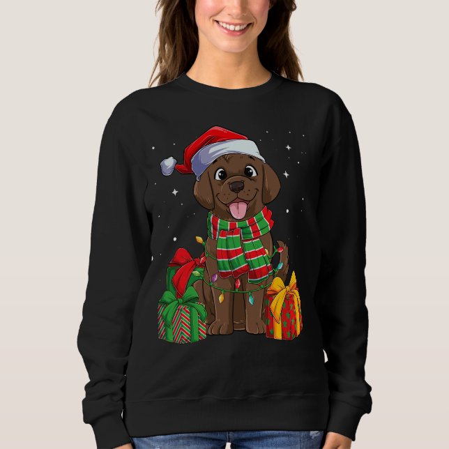 Moletom Chocolate Labrador Retriever Natal Xmas Lab Do (Frente)