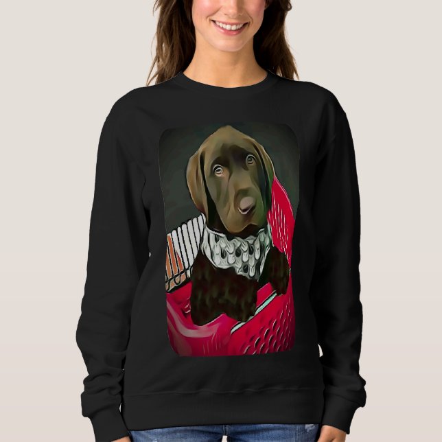 Moletom Chocolate Labrador Retriever Puppy Em Uma Ca De Co (Frente)