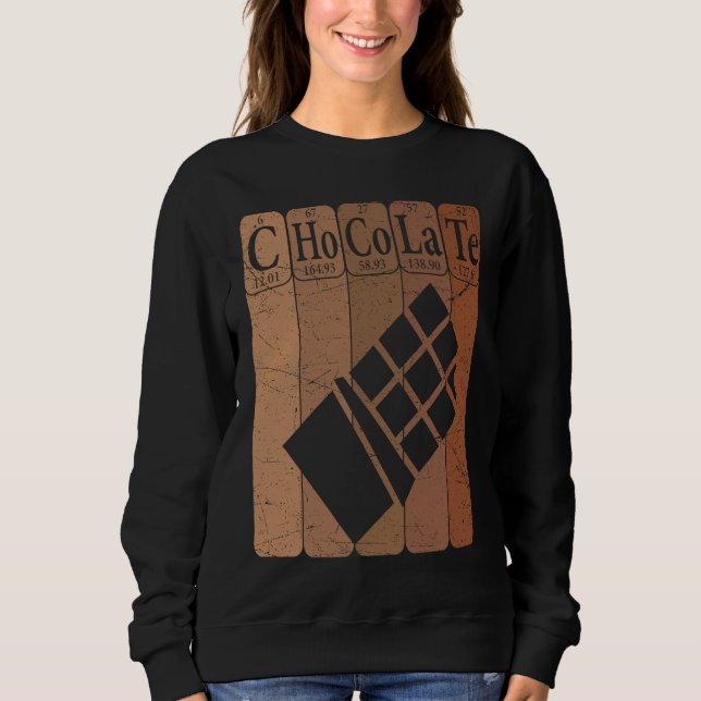Moletom Chocolate Periodic Table Elements Chocoholic Choco (Frente)