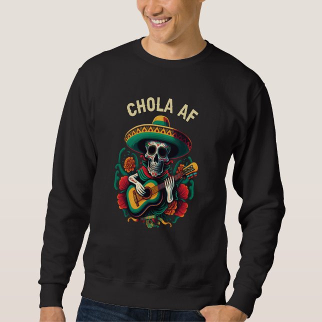 Moletom Chola AF Mexican American Pride Latin American (Frente)