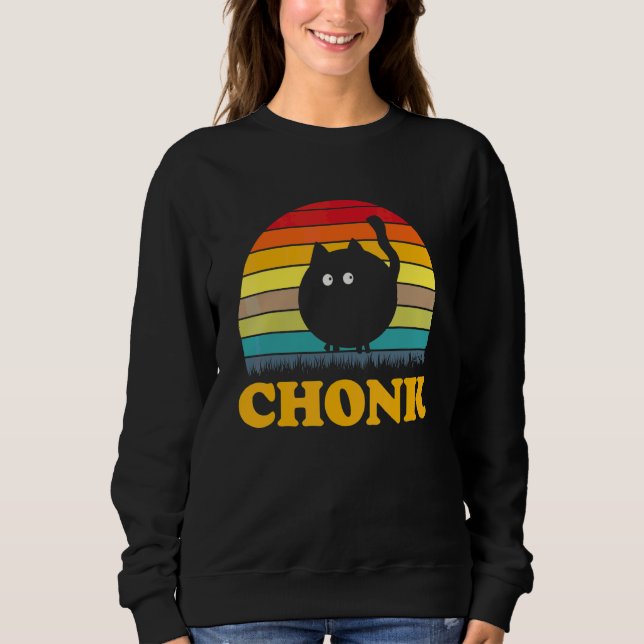 Moletom Chonk Cat Scale Memória Retro Chonk (Frente)