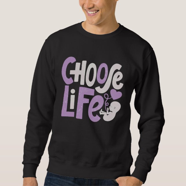 Moletom Choose Life  Anti Abortion Pro Life Protest Christ (Frente)