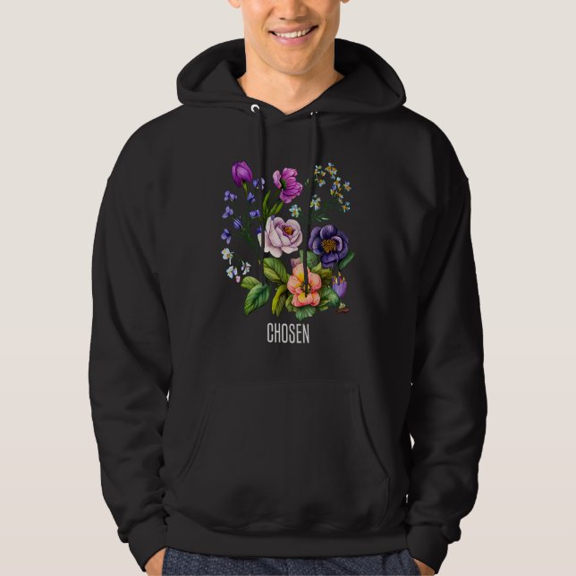 Moletom Chosen Floral  for Women Flowers Faith Based (Frente)