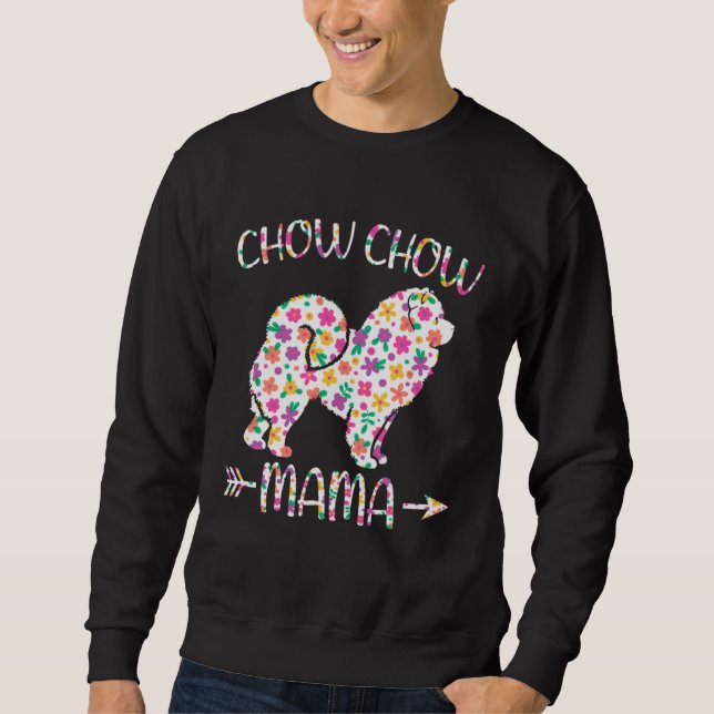 Moletom Chow Chow Mama Floral Dog Mom Mothers Day (Frente)