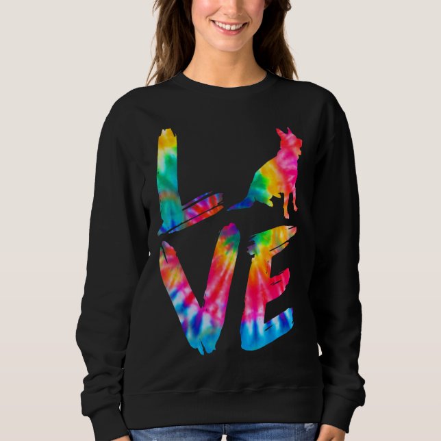 Moletom Chow Shepherd Tie Dye Amor Cachorro Mãe Pai (Frente)