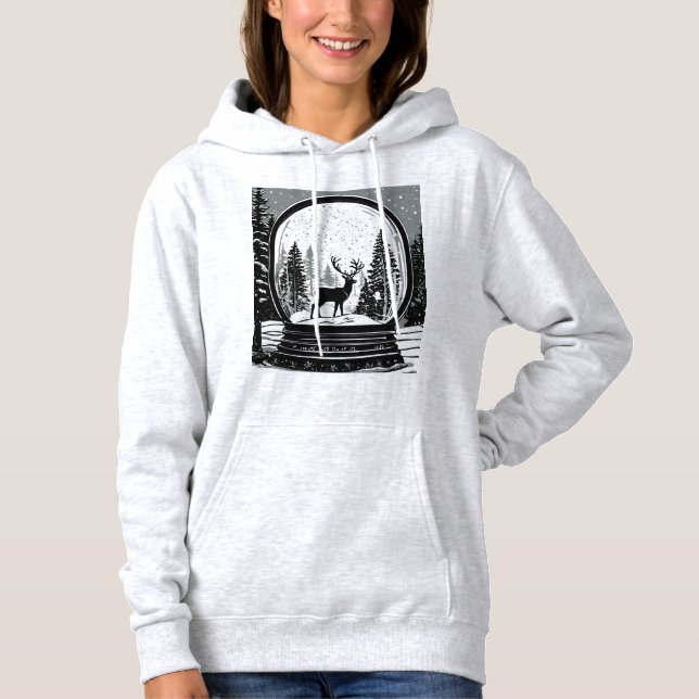 Moletom Chrismas deer and trees hoodie for women (Frente)