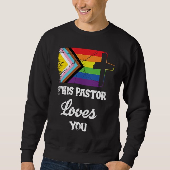 Moletom Christian Ally Inclusive Pride Clergy This Pastor  (Frente)
