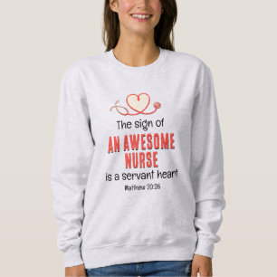 Moletom Christian AWESOME NURSE SERVANT HEART Personalizáv