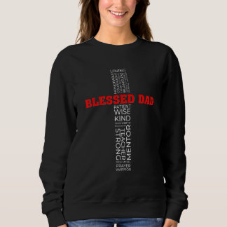 Moletom Christian Blessed Dad Cross Fathers Day