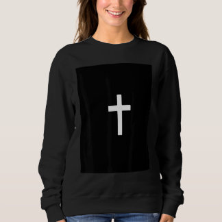 Moletom Christian Cross Crucifix Black Background Jesus Bi