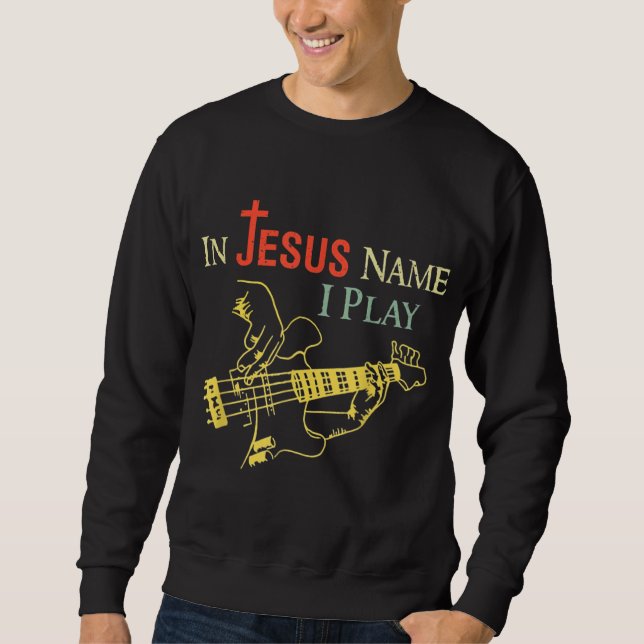 Moletom Christian Em Nome De Jesus Eu Toco Violão (Frente)