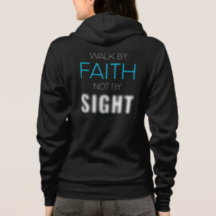 Moletom Christian Faith Verse Walk por Faith Não por Vis