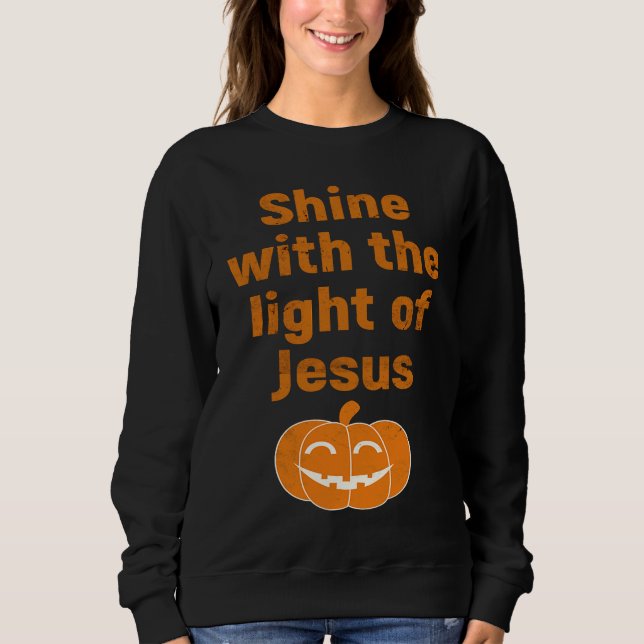 Moletom Christian Halloween  Shine With The Light Of Jesus (Frente)