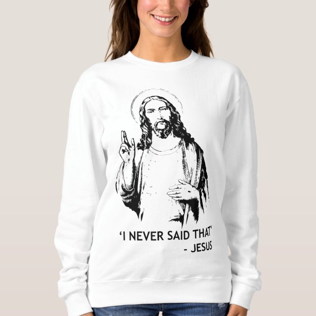 Moletom Christian Jesus Religião Eu Nunca Disse Que (Frente)
