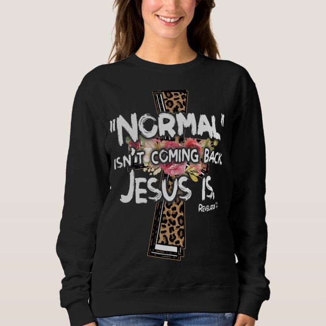 Moletom Christian Leopard Cross Normal não está voltando J (Frente)