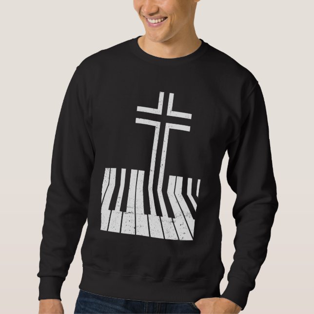 Moletom Christian Piano Player Funny Design Piano Teacher  (Frente)