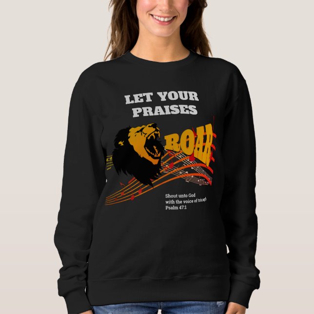 Moletom Christian PRAISES ROAR Lion (Frente)