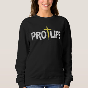 Moletom Christian Pro Life Cross Anti-Aborto Político