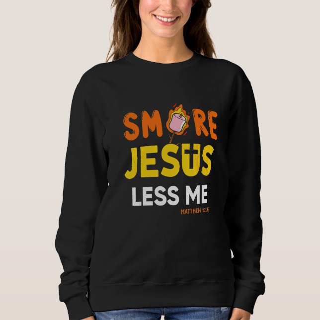Moletom Christian Smore Jesus Menos Eu Acampando Chocola (Frente)