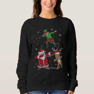 Moletom Christmas 2020 Dabbing Santa Elf Reindeer Face Mas