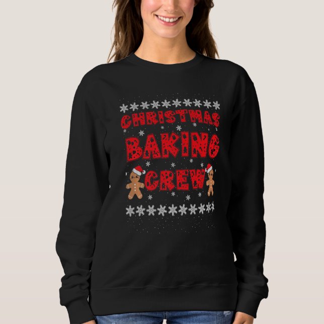 Moletom Christmas Baking Crew Gingerbread Men with Xmas Ha (Frente)