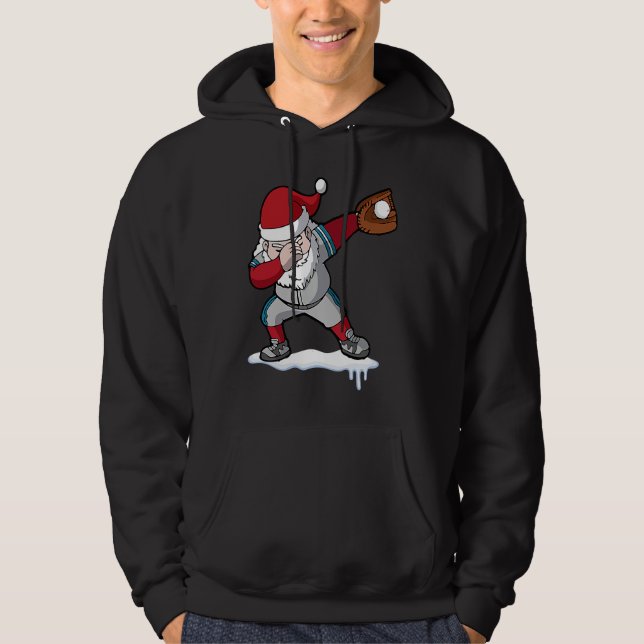 Moletom Christmas Baseball Santa Claus Quarterback Boys Ki (Frente)