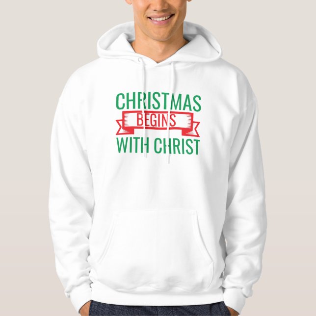 Moletom Christmas Begins with Christ-15523 T-Shirt (Frente)