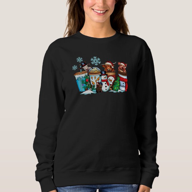 Moletom Christmas Coffee Animals Latte Snowman (Frente)