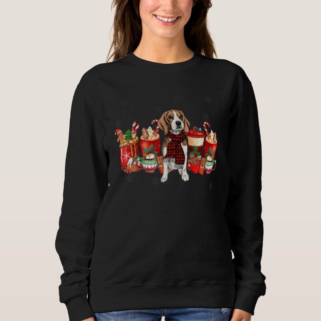 Moletom Christmas Coffee Drink Beagle Dog (Frente)