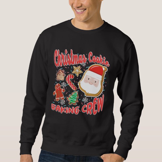 Moletom Christmas Cookie Baking Crew Cookie Crew Family Ch (Frente)