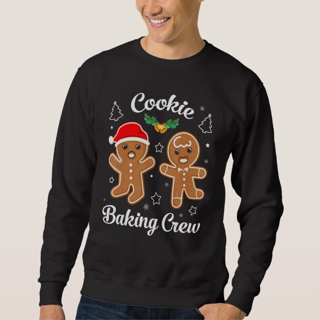 Moletom Christmas Cookie Baking Crew  Pajamas Family Xmas (Frente)