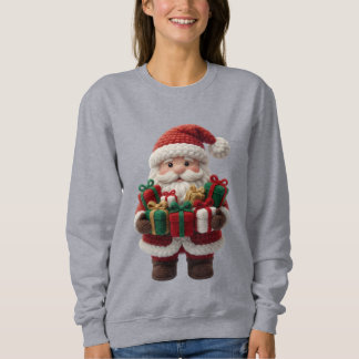 Moletom Christmas Crochet Santa Women’s Sweatshirt – Cute