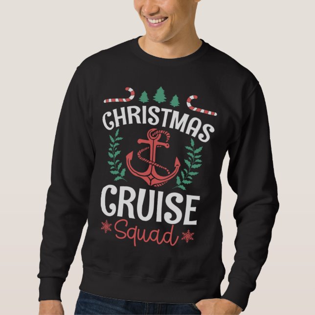 Moletom Christmas Cruise Squad Matching Family X Mas Crew  (Frente)
