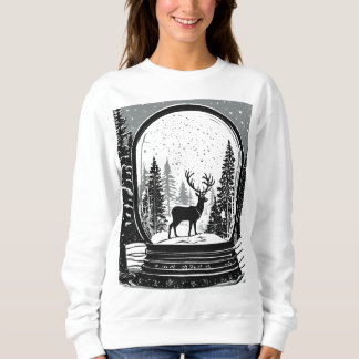 Moletom Christmas deer ans trees sweat-shirt for women