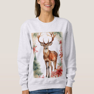 Moletom Christmas deer sweat-shirt for women