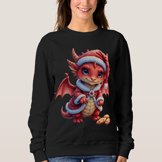 Moletom Christmas dragon, too cute to arrest,  (Frente)