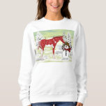 Moletom Christmas Foal e Snowman<br><div class="desc">Meu poço de Natal e boneco de neve, "Primeiro Encontro" é perfeito para equestrianos e amantes de cavalos. Trabalho de arte por Sally Lannier/Painted Dreams Designs</div>