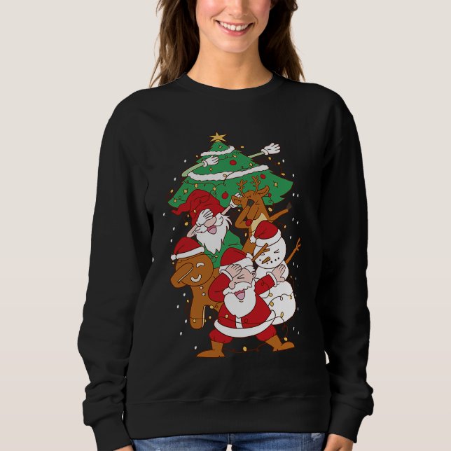 Moletom Christmas Fun Santa Deer Elf Ginger (Frente)