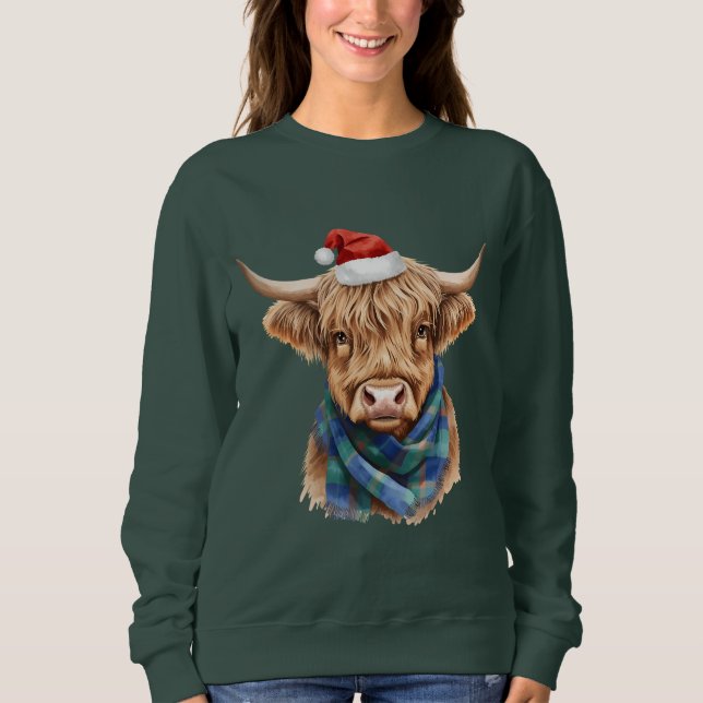Moletom Christmas Highland Cow (Frente)