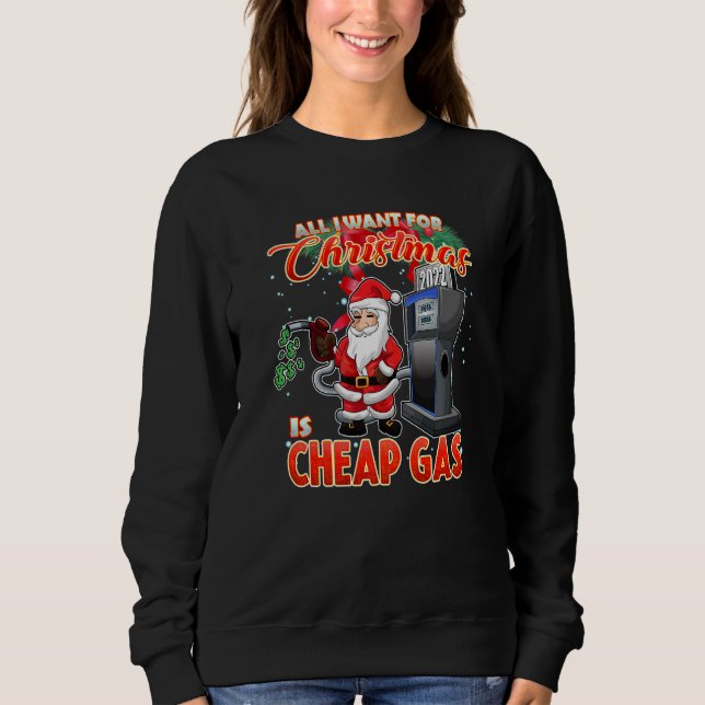 Moletom Christmas Humor 2022 Santa Claus Meme Gas Price  (Frente)