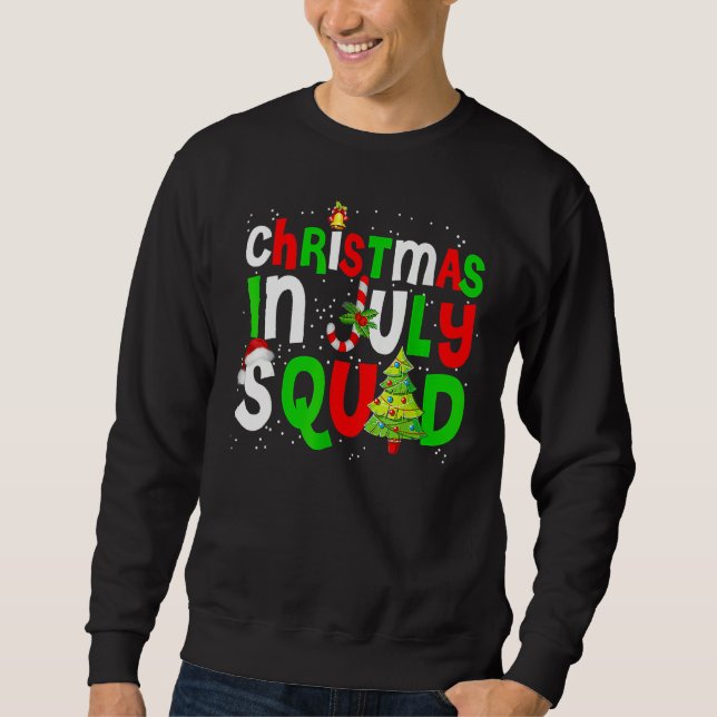 Moletom Christmas In July Squad Summer Xmas Men Women Kids (Frente)